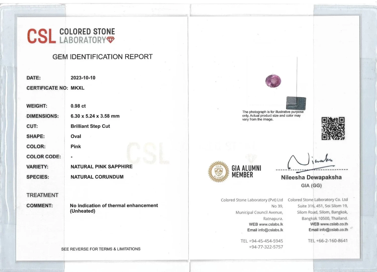 Natural Padparadscha Sapphire – 1.03 Carat Oval Cut | Unheated Ceylon Gemstone 2 Natural Padparadscha Sapphire – 1.03 Carat Oval Cut | Unheated Ceylon Gemstone - Image 2