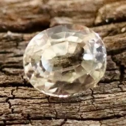 Natural Pale Yellow Sapphire – 0.82 Carat | Oval Cut | Ceylon Loose Gemstone