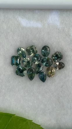 Natural Parti Green Sapphire Parcel – 5.31 Carat | Mixed Cuts | Loose Gemstone Set -Sapphire Pal Shop natural parti green sapphire parcel 531 carat mixed cuts loose gemstone setsapphirepal 367763