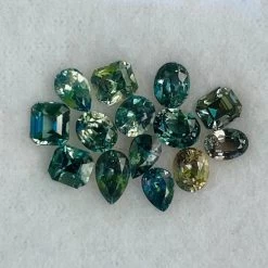 Natural Parti Green Sapphire Parcel – 5.31 Carat | Mixed Cuts | Loose Gemstone Set -Sapphire Pal Shop natural parti green sapphire parcel 531 carat mixed cuts loose gemstone setsapphirepal 429868