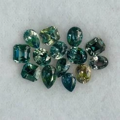 Natural Parti Green Sapphire Parcel – 5.31 Carat | Mixed Cuts | Loose Gemstone Set -Sapphire Pal Shop natural parti green sapphire parcel 531 carat mixed cuts loose gemstone setsapphirepal 605857