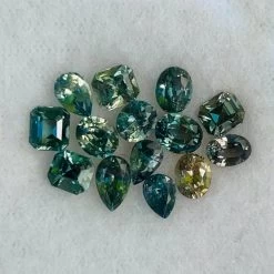 Natural Parti Green Sapphire Parcel – 5.31 Carat | Mixed Cuts | Loose Gemstone Set -Sapphire Pal Shop natural parti green sapphire parcel 531 carat mixed cuts loose gemstone setsapphirepal 702324