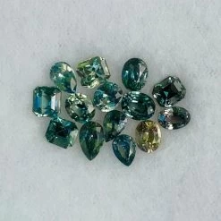 Natural Parti Green Sapphire Parcel – 5.31 Carat | Mixed Cuts | Loose Gemstone Set -Sapphire Pal Shop natural parti green sapphire parcel 531 carat mixed cuts loose gemstone setsapphirepal 709758