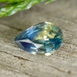 Natural Parti Sapphire – 0.61 Carat Pear Cut | Clean | Unheated -Sapphire Pal Shop natural parti sapphire 061 carat pear cut clean unheatedsapphirepal 490895