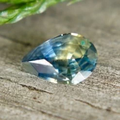 Natural Parti Sapphire – 0.61 Carat Pear Cut | Clean | Unheated -Sapphire Pal Shop natural parti sapphire 061 carat pear cut clean unheatedsapphirepal 977068