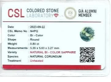 Natural Parti Sapphire – 0.80 Carat | Ceylon Origin | Unmounted 2 Natural Parti Sapphire – 0.80 Carat | Ceylon Origin | Unmounted - Image 2