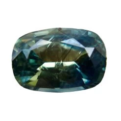 Natural Parti Sapphire – 1.06 Carat | Cushion Cut | Green Yellow Loose Gemstone