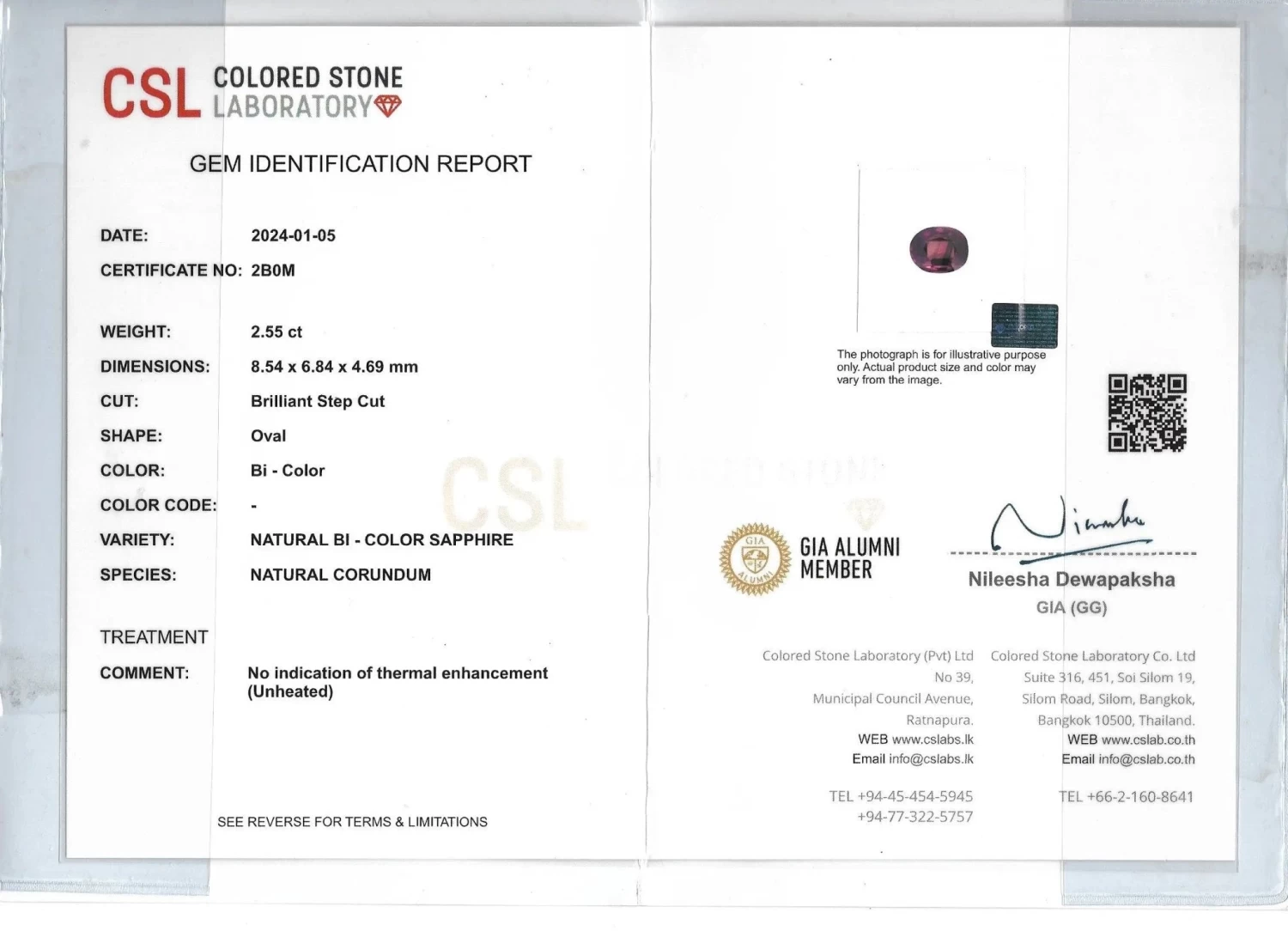 Natural Pinkish Purple Sapphire 2 Natural Pinkish Purple Sapphire - Image 2