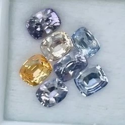 Natural Sapphire Gemstone Set – 3.50 Carat Cushion Cut | Mixed Colour Sapphires -Sapphire Pal Shop natural sapphire gemstone set 350 carat cushion cut mixed colour sapphiressapphirepal 294101