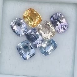 Natural Sapphire Gemstone Set – 3.50 Carat Cushion Cut | Mixed Colour Sapphires -Sapphire Pal Shop natural sapphire gemstone set 350 carat cushion cut mixed colour sapphiressapphirepal 414491