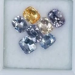 Natural Sapphire Gemstone Set – 3.50 Carat Cushion Cut | Mixed Colour Sapphires -Sapphire Pal Shop natural sapphire gemstone set 350 carat cushion cut mixed colour sapphiressapphirepal 614262