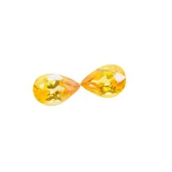 Natural Vivid Yellow Sapphires Pair