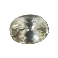 Natural White Sapphire – 0.88 Carat Oval Cut | Loose Ceylon Sapphire