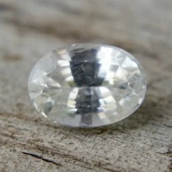 Natural White Sapphire – 0.90 Carat Oval Cut | Ceylon Origin
