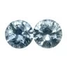 Natural White Sapphire Pair | Round Cut | 4.50 Mm | 0.81 Carat Total | Ceylon Origin