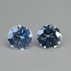 Natural White Sapphire Pair – 5.00 Mm Round Cut