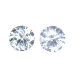 Natural White Sapphire Pair – 5.00 Mm Round Cut -Sapphire Pal Shop natural white sapphire pairsapphirepal 646814