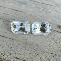 Natural White Sapphire Pair -Sapphire Pal Shop natural white sapphire pairsapphirepal 675927