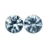 Natural White Sapphire Pair | Round Cut | 4.00 Mm | 0.62 Carat Total | Ceylon Origin