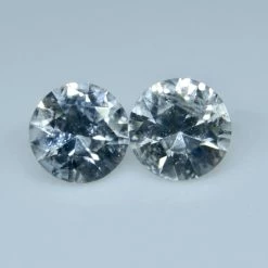 Natural White Sapphire Pair | Round Cut | 4.50 Mm | 0.81 Carat Total | Ceylon Origin -Sapphire Pal Shop natural white sapphire pairsapphirepal 871897