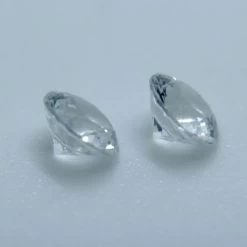 Natural White Sapphire Pair | Round Cut | 4.00 Mm | 0.62 Carat Total | Ceylon Origin -Sapphire Pal Shop natural white sapphire pairsapphirepal 914675