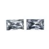 Natural White Sapphires Pair | Long Princess Cut | 0.73ct