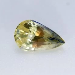 Natural Yellow Blue Sapphire – 1.61 Carat Pear Cut | Bi-Colour Untreated Gemstone -Sapphire Pal Shop natural yellow blue sapphire 161 carat pear cut bi colour untreated gemstonesapphirepal 227749