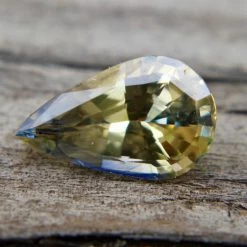 Natural Yellow Blue Sapphire – 1.61 Carat Pear Cut | Bi-Colour Untreated Gemstone -Sapphire Pal Shop natural yellow blue sapphire 161 carat pear cut bi colour untreated gemstonesapphirepal 376356