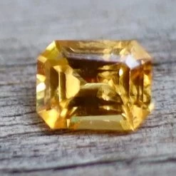 Natural Yellow Sapphire – 0.27 Carat Emerald Cut | Ceylon Sapphires