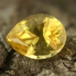 Natural Yellow Sapphire – 0.37 Carat | Pear Cut