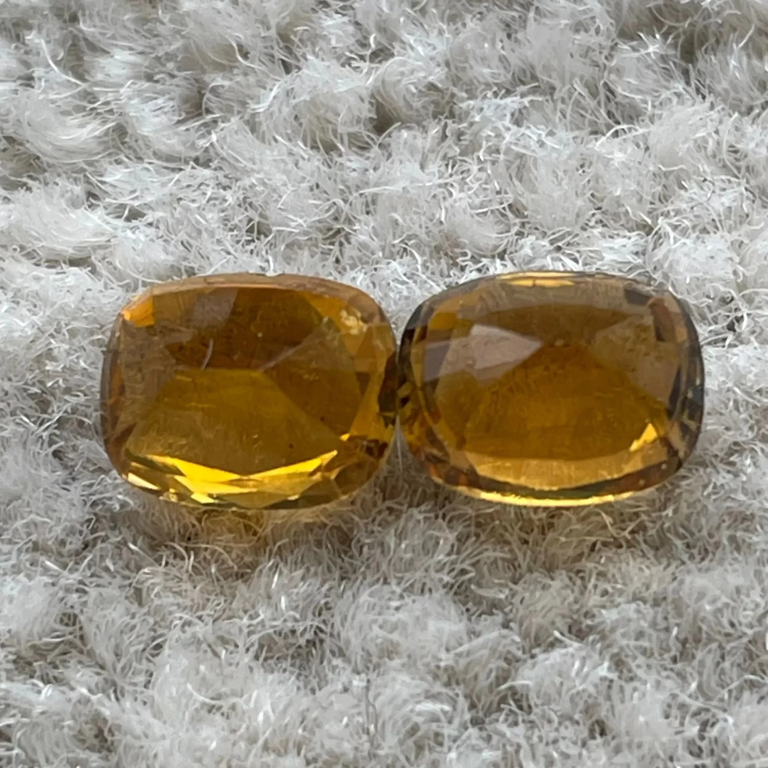 Natural Yellow Tourmaline Pair – Cushion Cut 4 Natural Yellow Tourmaline Pair – Cushion Cut - Image 4