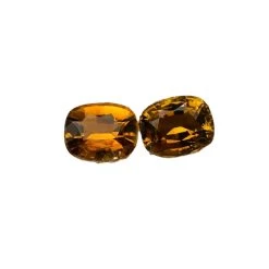 Natural Yellow Tourmaline Pair – Cushion Cut
