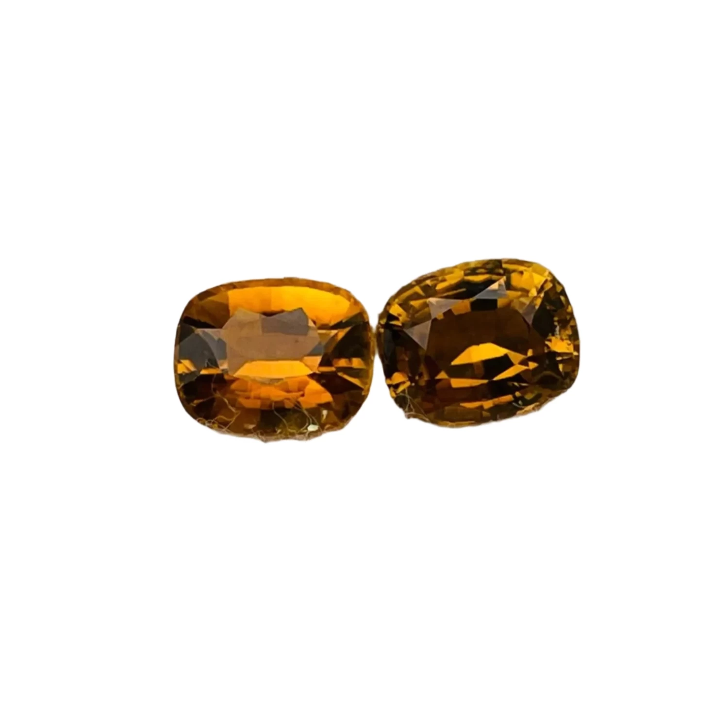 Natural Yellow Tourmaline Pair – Cushion Cut 1 Natural Yellow Tourmaline Pair – Cushion Cut