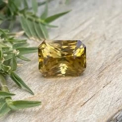 Natural Yellow Zircon – 5.37 Carat Emerald Cut | Ceylon Gemstone -Sapphire Pal Shop natural yellow zircon 537 carat emerald cut ceylon gemstonesapphirepal 102034